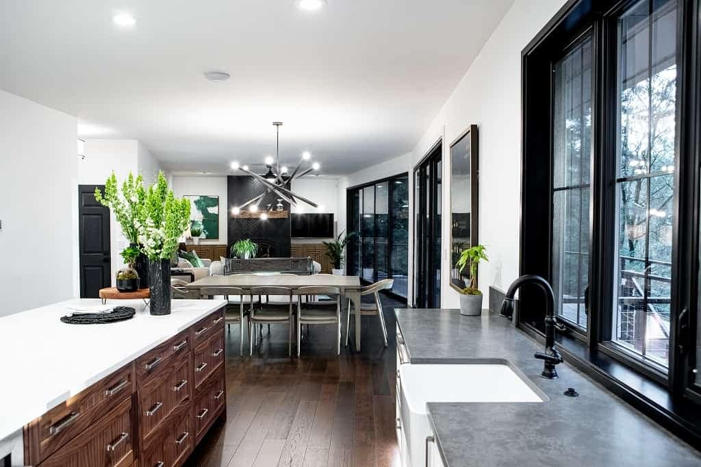 A modern farmhouse kitchen