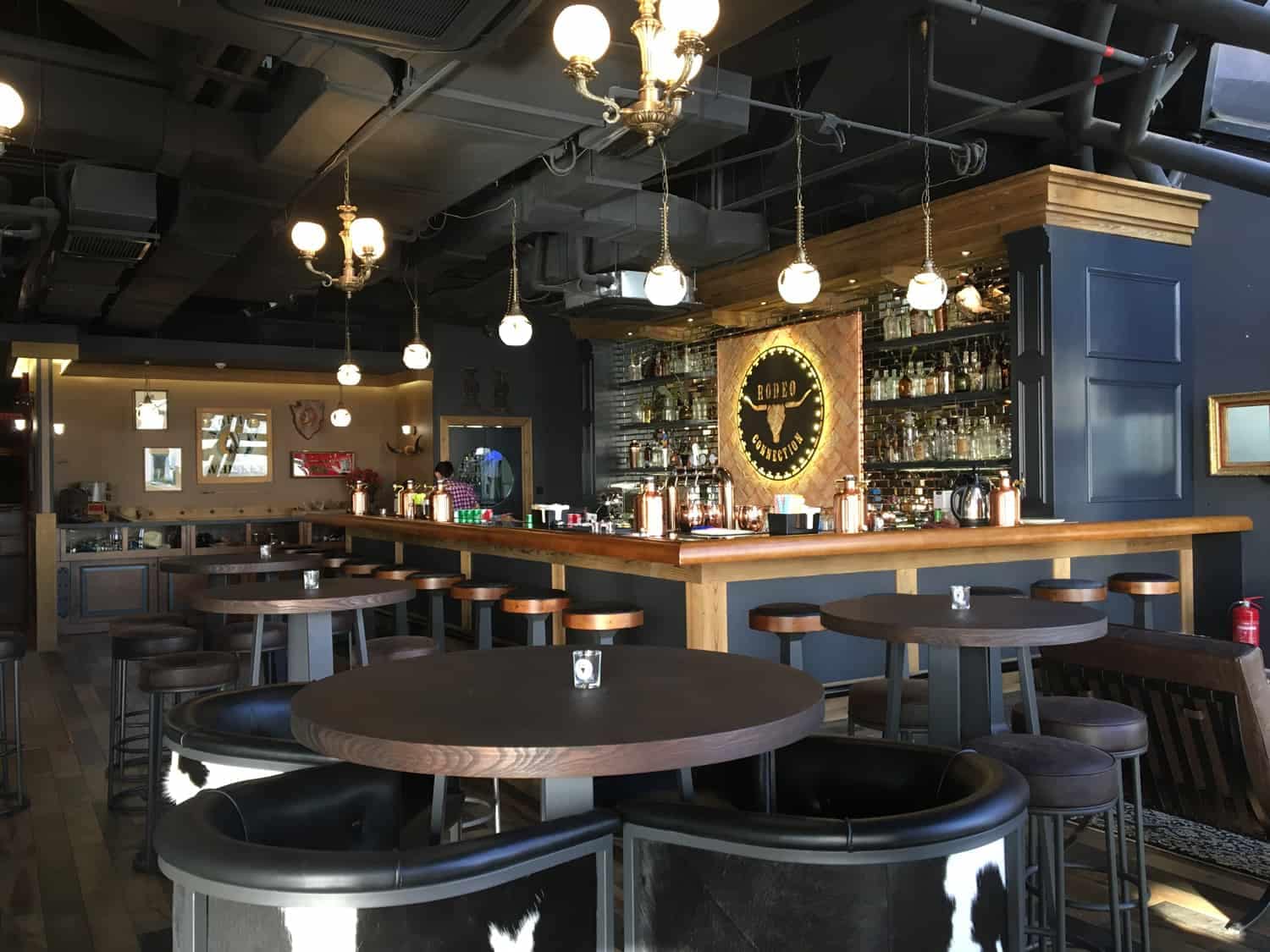 bar area with rodeo theme